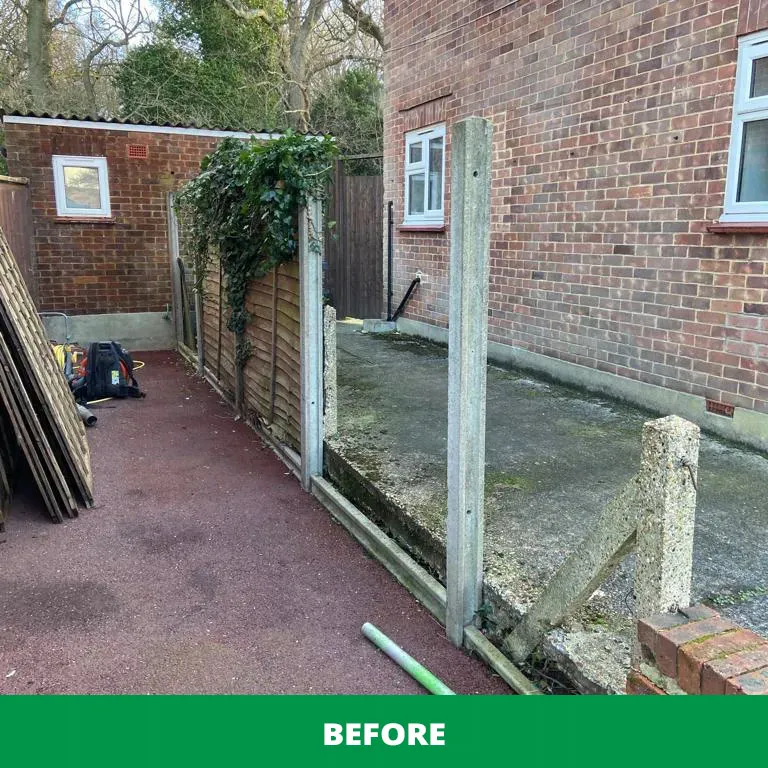 new wooden fence